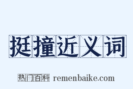 挺撞近义词是什么意思的图片